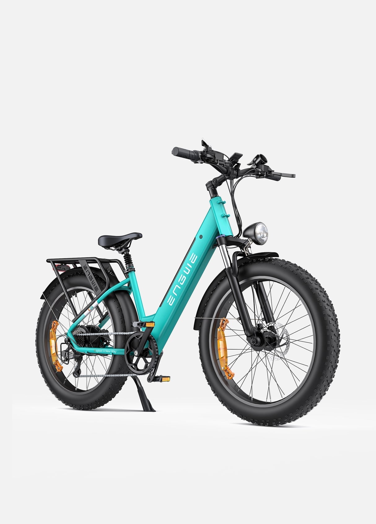 E26 Fat Tyre Electric Bike 250W 70Nm Torque Max Speed 25 km/h 140km Range Dual Suspension All-Terrain Ebike