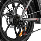 F20 250W Folding Electric Bike for Adults, 20" Fat Tyre eBike, 36V 16Ah Battery, Upto 25 km/h, Up to 75 km Range, Shimano 7-Speed - Gray