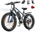M26-2 Pro Electric Fat Bike 25km/h – 250W Motor 48V 13Ah 624Wh Removable Battery 26" × 4" Fat Tyres 7-Speed