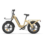 Oasis One 250W Electric Bike for Adults, 20" x 4.0" Fat Tyre, 48V 15Ah Battery, Up to 25 km/h, Up to 120 km Range, Shimano 7-Speed- Sand